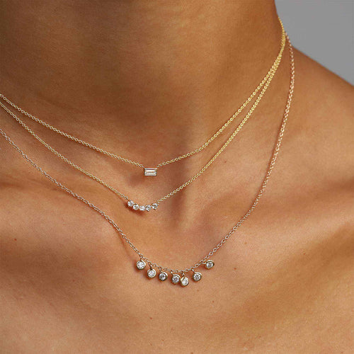 Diamond Cluster Necklace Image 2