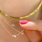 Birthstone & Diamond Necklace