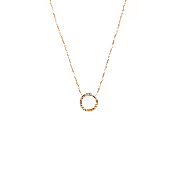 Diamond Circle Pendant Necklace