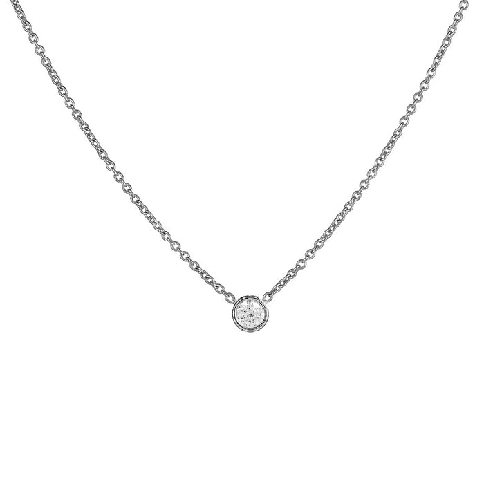 Diamond Bezel Pendant Necklace
