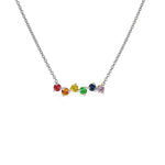 Scattered Rainbow Sapphire & Tsavorite Necklace