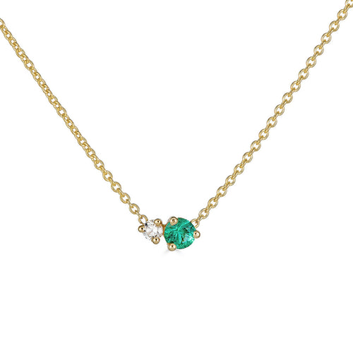 Birthstone & Diamond Necklace